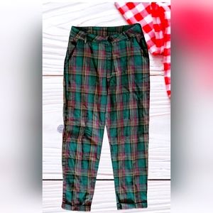 Green Plaid Pants